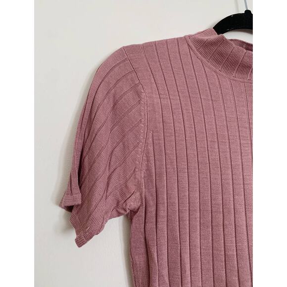 Light Pink Vintage Spenser Jeremy Silk Blend Ribbed Shirt S - Picture 2 of 4